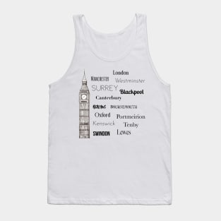 Towns of England Tank Top